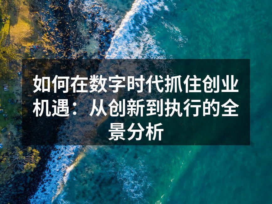 如何在数字时代抓住创业机遇：从创新到执行的全景分析